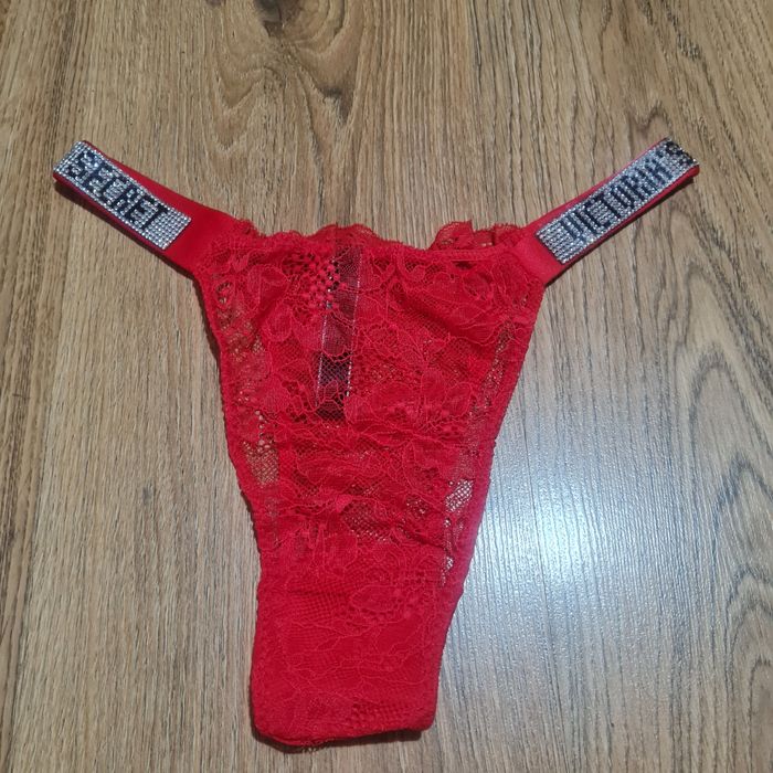 Victoria's Secret stringi majtki koronkowe brazyliany cyrkoniami sexy