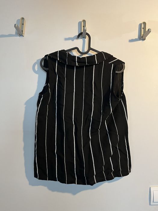 Koszula czarna w biale  paski