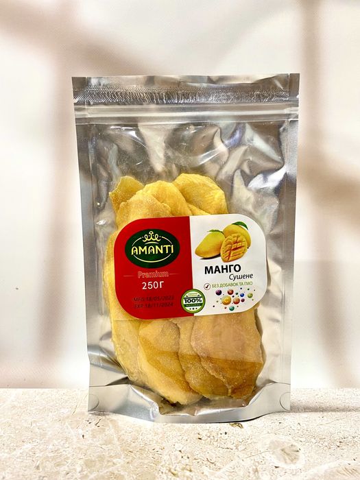 Манго аманти amanti 500грам сушеный без сахара натуральный сухофрукт