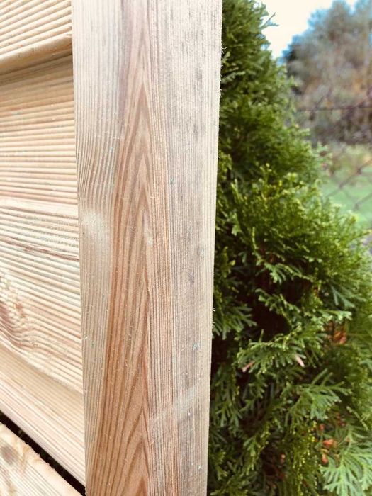 Pergola Płot Drewniany Ogrodowy Lamelowy Ryflowany Skręcany Solidny