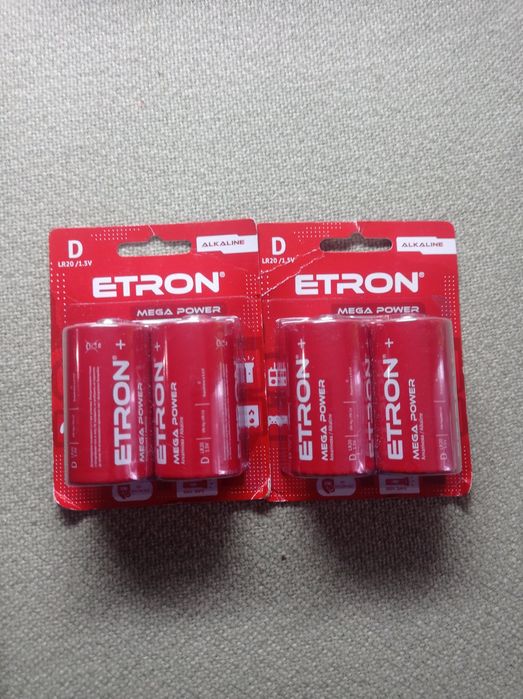 Батарейки ETRON Mega Power D (LR20)