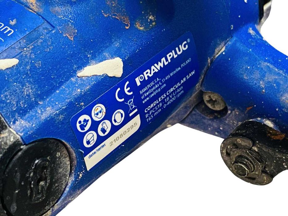 18 V RawlPlug Pilarka tarczowa 165 mm | AKU + ŁAD |