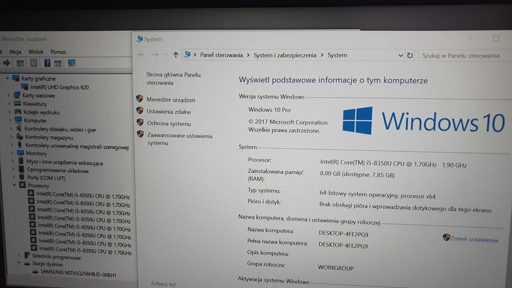 Laptop HP Elitebook 830 i5-8Gen. 8GB, 256GB SSD NVMe, W10 ,13'3 FullHD