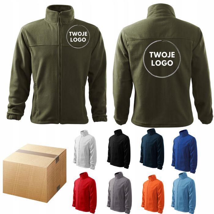 Polar męski z haftem nadrukiem logo firmowy reklamowy haft 10szt.