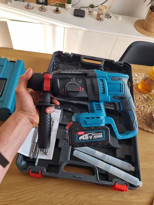 Martelo perfurador demolidor 2 baterias