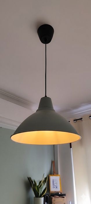 Candeeiro IKEA verde água