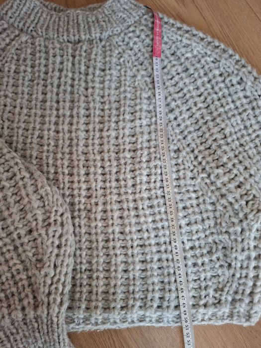 Sweter welniany, Alpaca, mega mieciutki i cieplutki. Recznie robiony