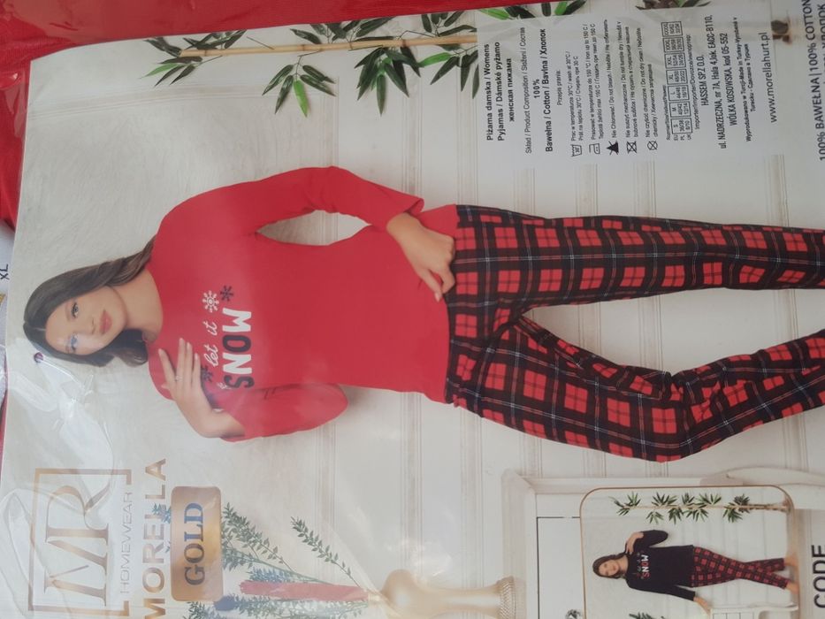 Piżama damska świateczna bawełna