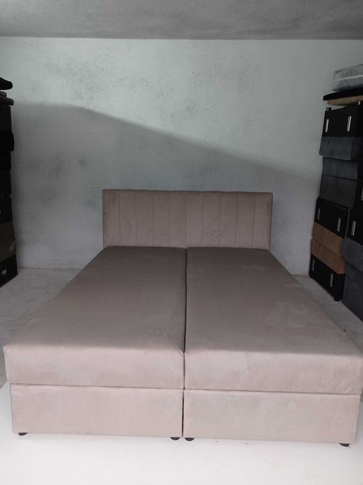 Łóżko kontynentalne tapicerowane 140/160/x200/SZTRUKS/WELUR/POJEMNIKI