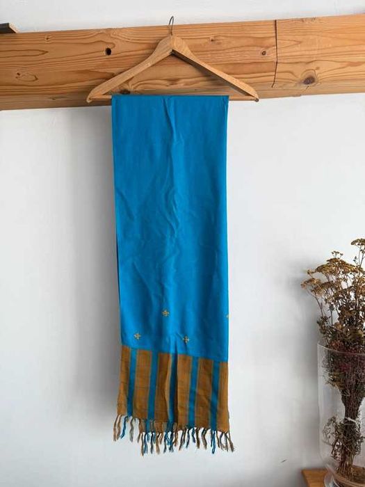 Apaszka, szal, damski, chusta, wiosenna, niebieska, elegancka