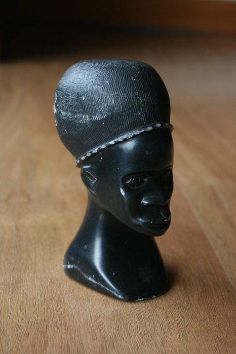 Arte africana – Escultura/busto em pedra-sabão - África do Sul