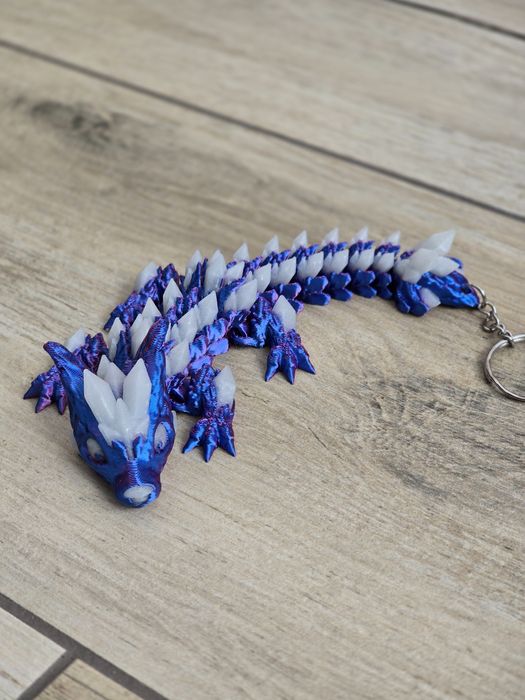 Brelok Wolf DragonCrystal 16cm - Ruchomy Brelok Świecący w Nocy - Druk