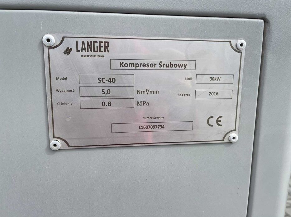 Kompresor Śrubowy LANGER SC-40 30kW