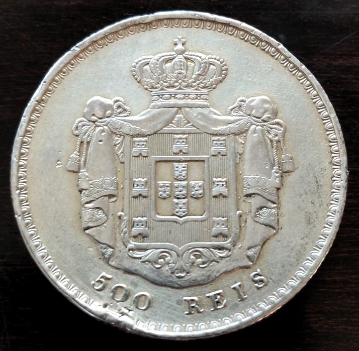 Moeda 500 Reis 1842 D. Maria II Data Rara