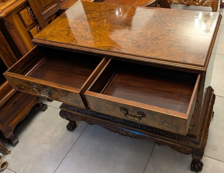 Bardzo piękna komoda na lwich łapach mahoń -sklep Dąbrowa Górnicza