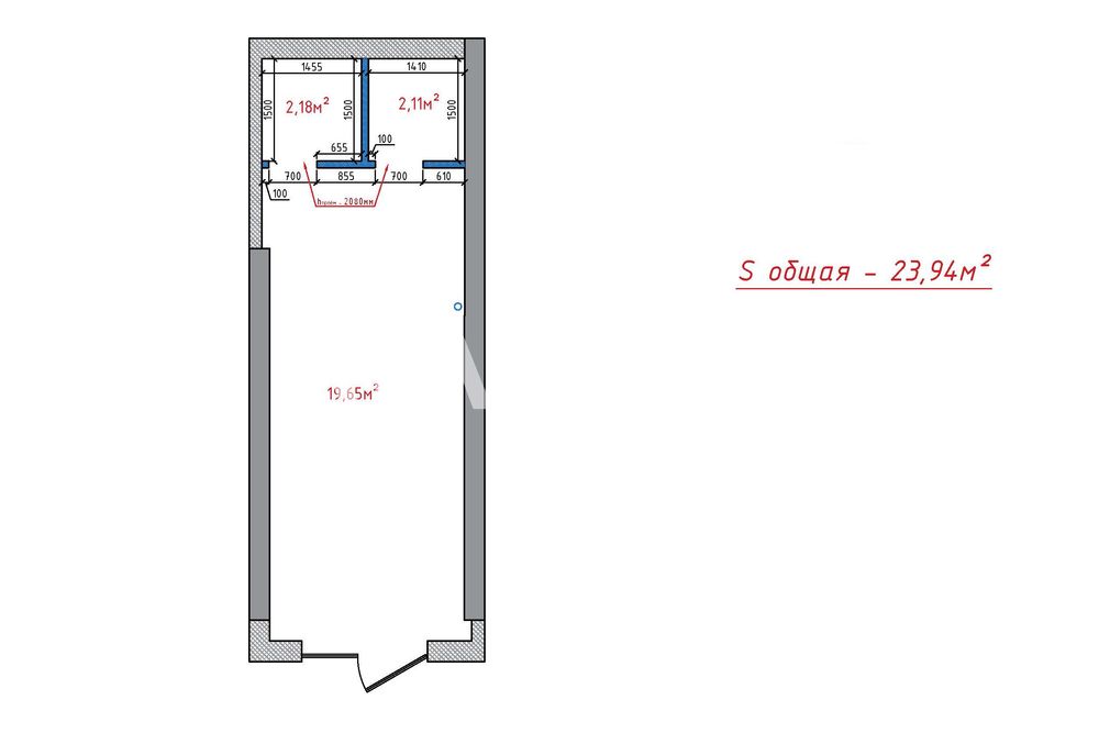 Коммерческое помещение, ремонт (салон) 24 м², 60-я Жемчужина, Краснова
