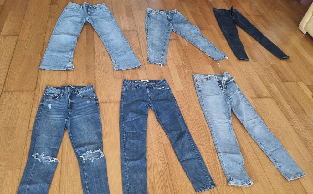 Calças de ganga. Conjunto de 6 Calças