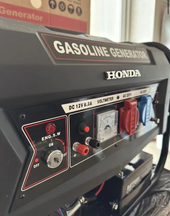 Генератор HONDA 6-6.5 кВт с РУЧНЫМ СТАРТЕРОМ EM6500CXS хонда 100% медь