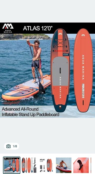 SUP  DESKA  AQUA MARINA Atlas 2026r  366cm z gwarancją