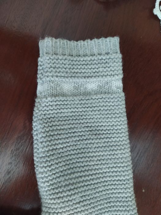 Camisola em tricot 3 meses em cinza e branco