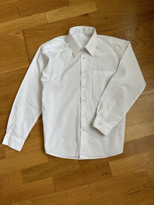 Сорочки білі довгий рукав George 9-10 р 134-140 р. Next рубашка zara