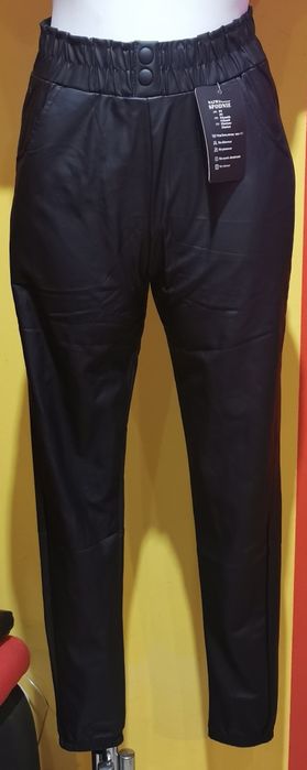 Spodnie eko skórka kieszonki