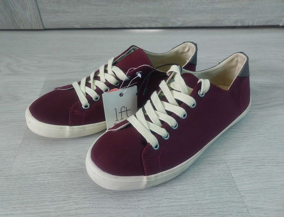 37 trampki tenisówki damskie bordowe lefties nowe sznurowane
