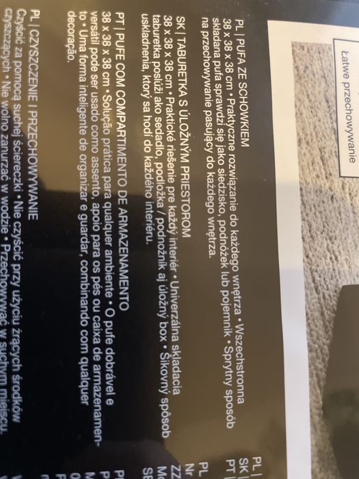 Pufki 2 sztuki czarne nowe