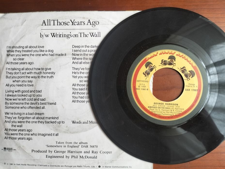 Disco de vinil single George Harrison