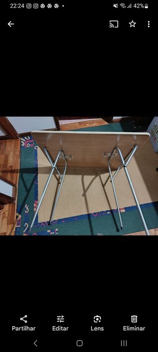 Mesa retangular dobrável