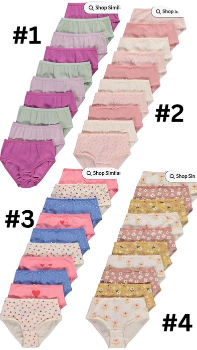 Дитячі трусики для дівчат George (набори)