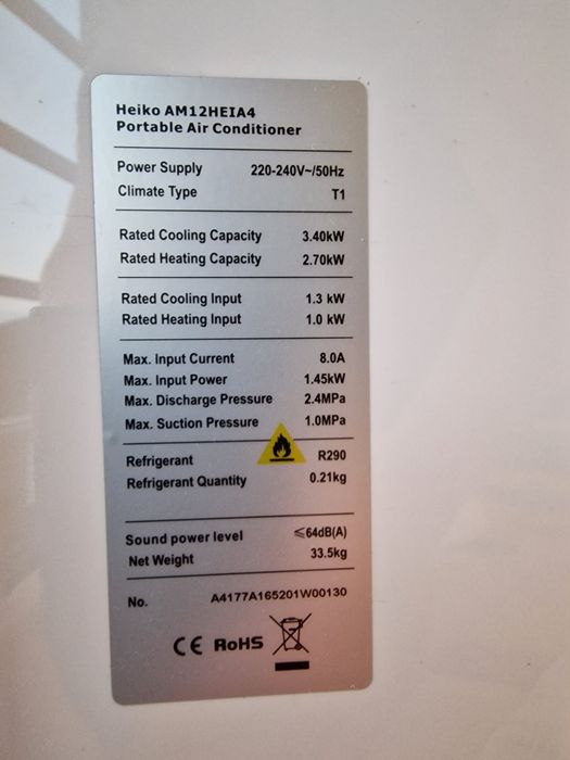 Klimatyzacja, klimatyzer mobilny HEIKO