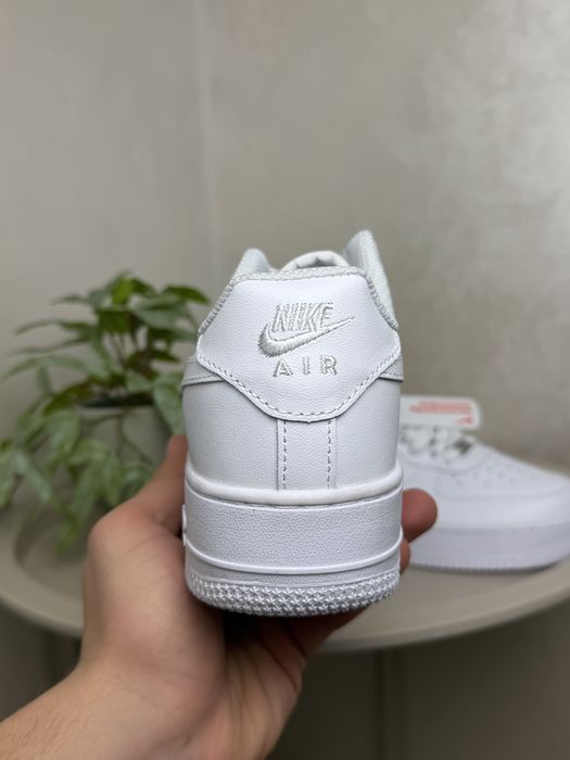 Чоловічі Nike Air Force 1 натуральна шкіра білі В’єтнам 36 37 38 39 41 42 43 44 45