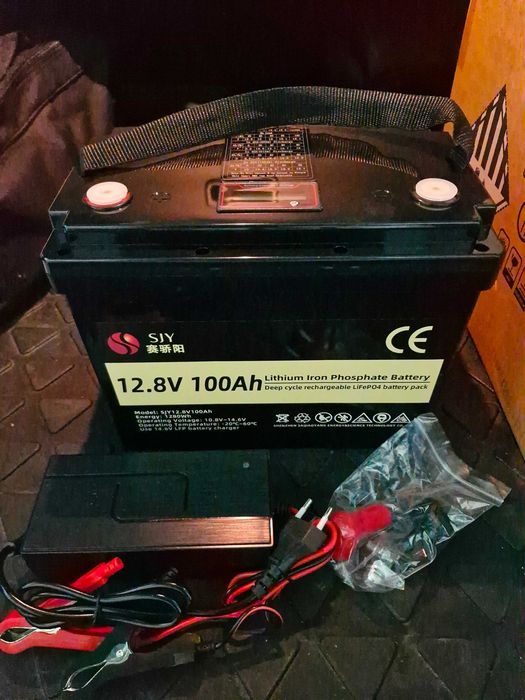 Акумулятор зLiFePO4 12V 100Ah SJY (з дисплеєм та зарядним)ДБЖ,інвертор