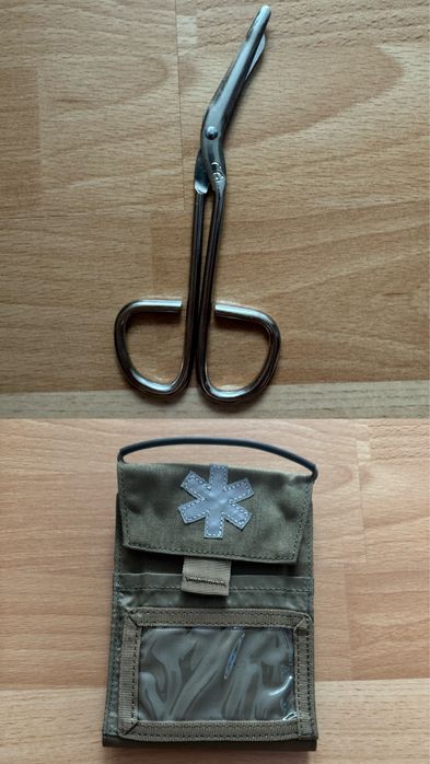 Apteczka Helikon-Tex Pocket Med Insert - Adaptive Green + nożyczki do apteczki ratunkowe
