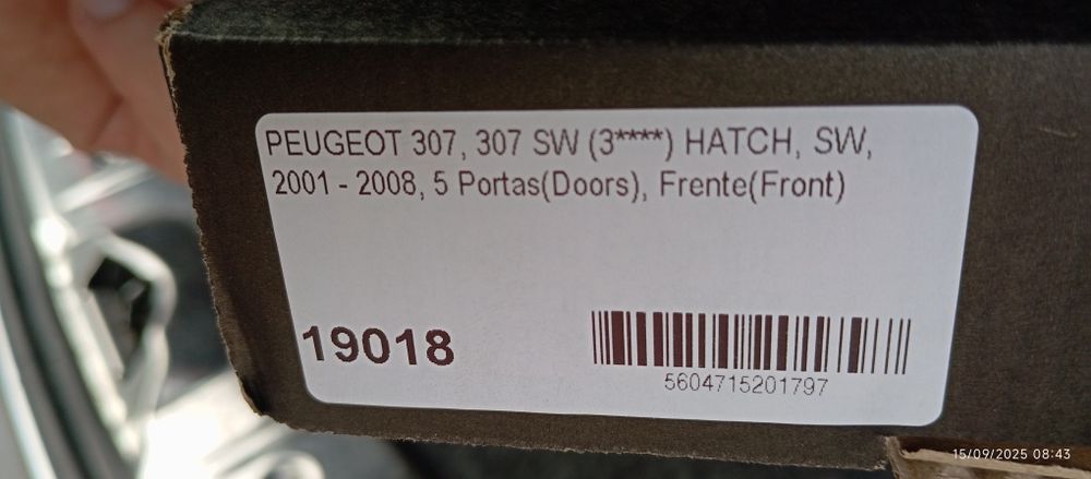 Chuveiros paraventos Peugeot 307