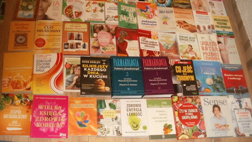 O zdrowiu, medycynie, metabolizmie, dietach itp. - duży zestaw książek