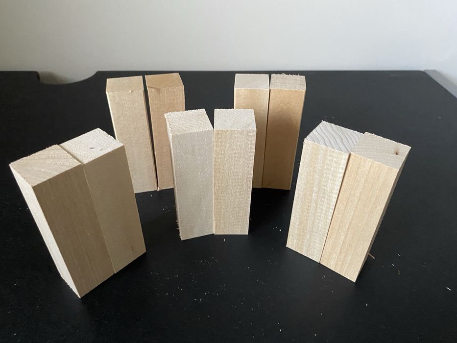 10 bloczków lipowych do rzezbienia