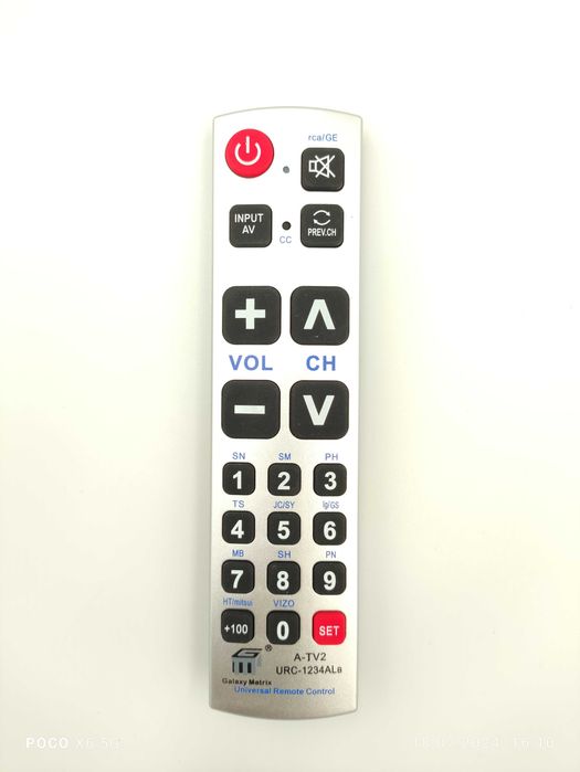 Pilot uniwersalny dla seniora duże przyciski URC-1234ALb