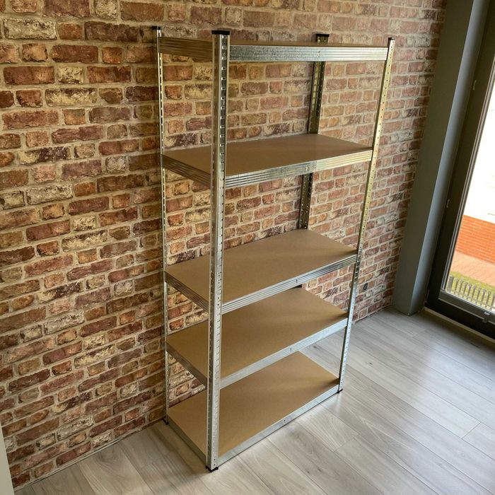 Regał metalowy 875kg solidny do garażu na słoiki na wcisk bez narzędzi