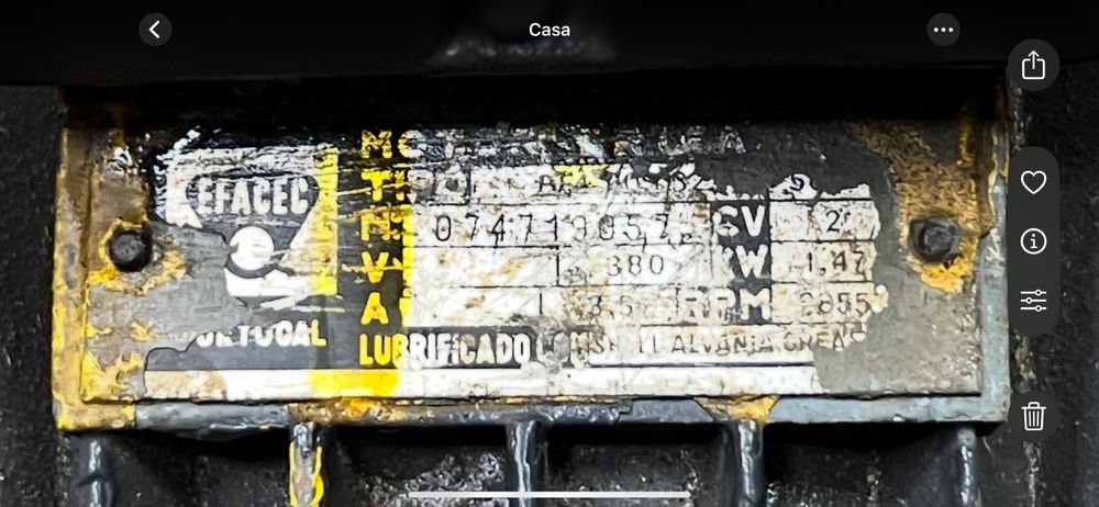 Motor efacec trifasico