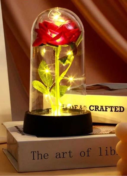 Подарунок, світлодіодна червона троянда (нова)