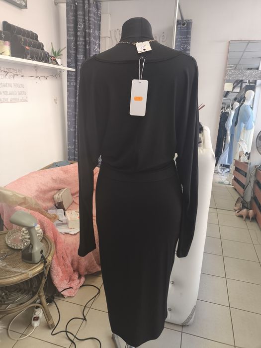 Piękna czarna sukienka bawełna s m