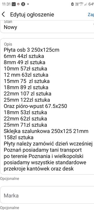 Kantówki 10x10 Poznań fabianowo
