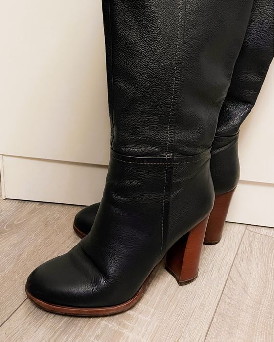 Шкіряні сині чоботи Respect