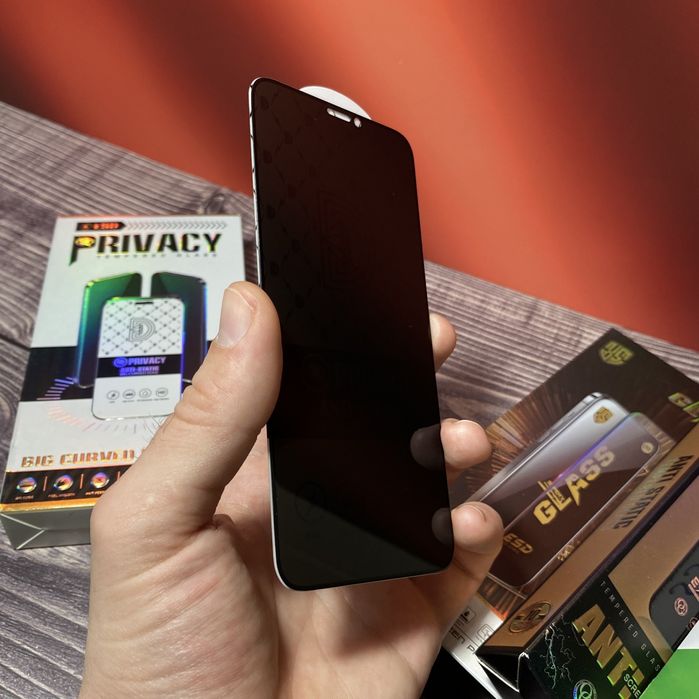 Захисне скло на Айфон 11/XR/12 Pro Max | Все модели iPhone | 9D OG ESD