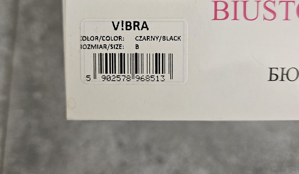 Biustonosz Julimex Vibra czarny miseczka B samoprzylepny gołe plecy