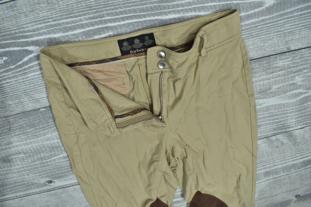 Barbour Beżowe Spodnie Damskie Bryczesy 40
