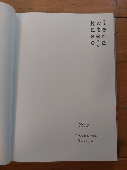 Autograf Krzysztof Gawronkiewicz Grzegorz Janusz Kwintesencja