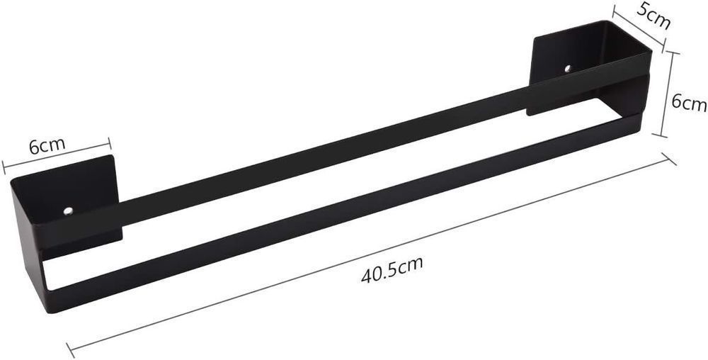Wieszak na ręczniki czarny 40cm